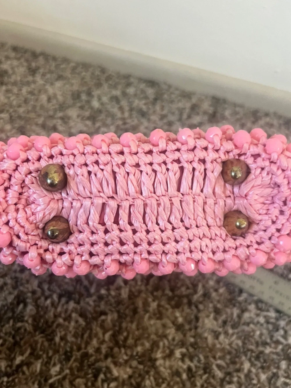 Babette Pink Beaded Vintage Handbag